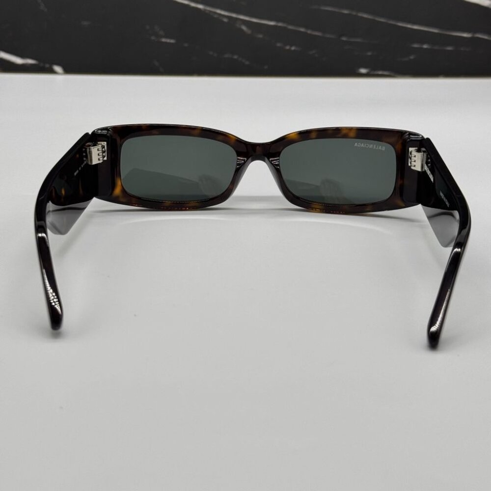 NEW BB0260S 002 BALENCIAGA DARK HAVANA/GREEN UNISEX  BALENCIAGA SUNGLASSES - Picture 6 of 11
